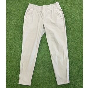 Modern Ambition Tan Technical Jogger Pants Mens Large Khaki Stretch Zipper Ankle